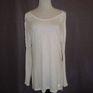NWT Balance Collection White Long Criss Cross Sleeves Top sz L